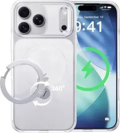 CASEKOO iPhone 17 Pro 用ケース クリア MagSafe対応