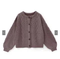 グレイル GRL ケーブル編みニットカーディガン kz128 ダークピンク