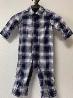 美品 ベビーGAP チェックシャツロンパース 80