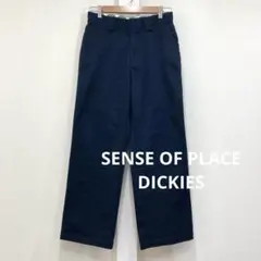 SENSE OF PLACE × DICKIES ハイウエスト ワイド パンツ