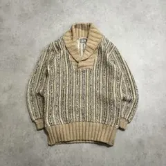 Vintage ニット セーター シャギー柄 ベージュ アーカイブ