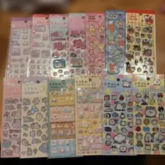 セリア　シール13点セット　らぶいーず、タマ&フレンズ、しろたん、シナぷしゅ