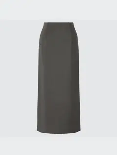 UNIQLOストレッチダブルフェイスナロースカート グレー ブラック 2枚セット