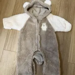 フード付きクマ耳ロンパース 50-70cm