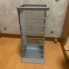 メッシュ構造 シルバー傘立て