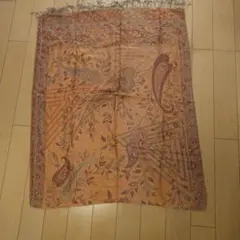 ペイズリー柄ストール　オレンジ