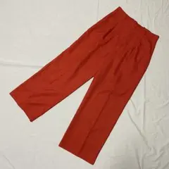 GU ワイドパンツ スラックス　ストレートパンツ　イージーパンツ　赤　XXL