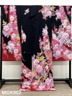 ma6450 振袖 仮絵羽 正絹 未仕立て 成人式 洋花 蝶 刺繍 ma6450 振袖 仮絵羽 正絹 未仕立て 成人式 洋花 蝶 刺繍