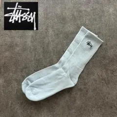 Stussy ロング ソックス シンプル ロゴ ブルー② N14