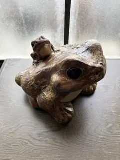 竹の根 木彫り カエルの置き物 骨董品 - メルカリ