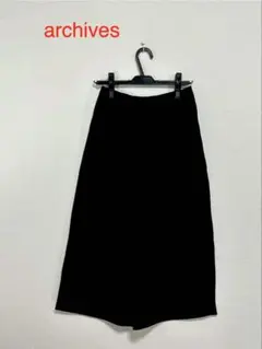 archives 黒 ワイドパンツ ゴムウエスト