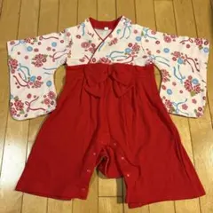 着物風ロンパース 袴ロンパース 70cm