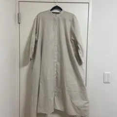 コットン ロングシャツワンピース L