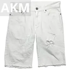 定価5万 AKM STRETCH CRASH DENIM 9ozショートパンツMのサムネイル