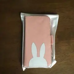 iPhone 7plus/8plusケース うさぎ　薄ピンク　手帳型　カード収納