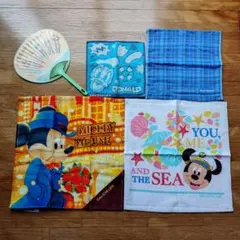 ディズニー タオル★うちわ ５点セット