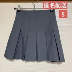 clear クリア 無地柄プリーツミニスカート グレー　Sサイズのサムネイル