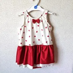 【あんこ様】水着 ハート柄 ワンピース キッズ 130
