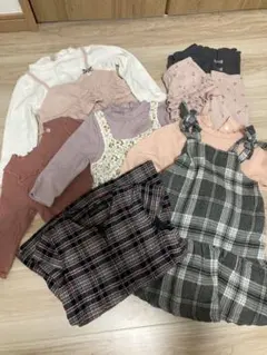 チェック柄 ベルト付きワンピース