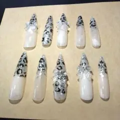 レオパード柄ネイルチップ10本セット