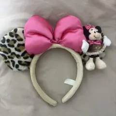 ミニーマウス ヒョウ柄カチューシャ