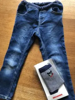 ムージョンジョンのパンツと未使用ミキハウス靴下
