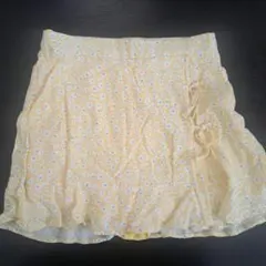 ZARA 黄色　小花柄 キュロットスカート　Size11ー12