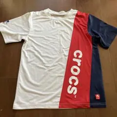 crocs 半袖Tシャツ ホワイト×レッド×ネイビーのサムネイル