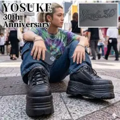 稀少✨ YOSUKE 30周年限定 厚底スニーカー 黒 Y2K 26cmのサムネイル