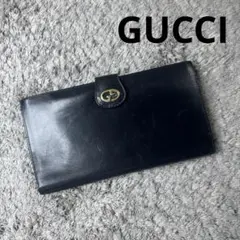 【希少】グッチ 長財布 インターロッキングG オールドグッチ レザー