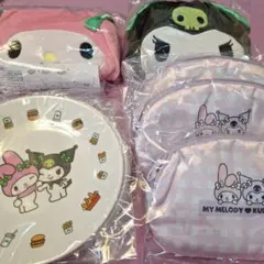 モスバーガー　マイメロクロミ　エコバッグ、プレート、ポーチセット