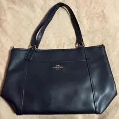 コーチレザーバック紺色Ａ4サイズ