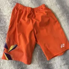 YONEX ハーフパンツ レッド 幾何学模様 Oサイズ - メルカリ