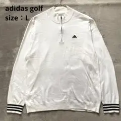 adidas golf アディダスゴルフ ハーフジップニット セーター【L】長袖