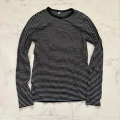 ユニクロ ソフトリブボーダークルーネックT
