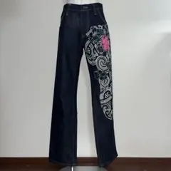 泥棒日記 和柄 家紋 紋様 桜 唐草 渦巻き デニム ジーンズのサムネイル