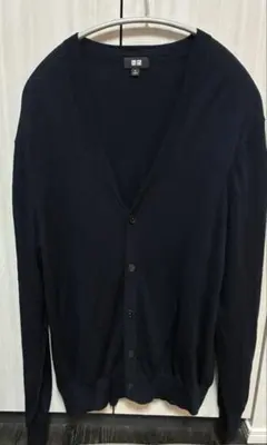 UNIQLO ユニクロ メリノVネックカーディガン ネイビー Mサイズ