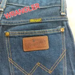 WRANGLERアメカジ　ダークブルー ハイウエストフレアデニムパンツ　ジーンズ
