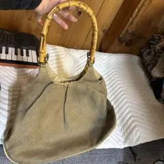 23区　バンブーハンドル ショルダーバッグ ベージュのサムネイル