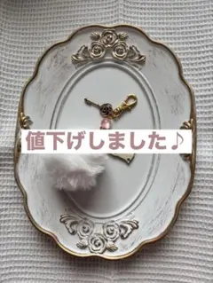 ネコのファーキーホルダーB