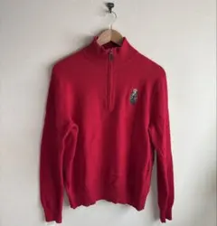 ポロベア ウール クォータージップ セーターカシミヤ混