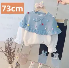 クリスマス　女の子キッズセットアップ ロゴトレーナーレギンス黒ブラック Tシャツ