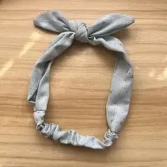 水色リボン付きヘアバンド