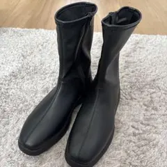 ユニクロシー　ストレッチショートブーツ 新品 25.0 黒