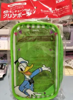 イオン限定　ディズニー　キリン　キーチェーン付きクリアポーチ　ドナルドダック
