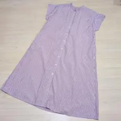 GLOBAL WORK グローバルワークマルチケアフレンチスリーブシャツワンピ