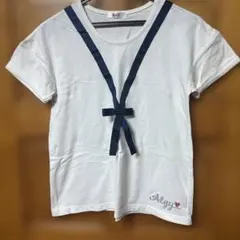 Algy リボン付きホワイトTシャツ