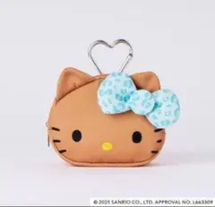 mini　1月号付録　ひょう柄リボンの日焼けした ハローキティのポーチチャーム