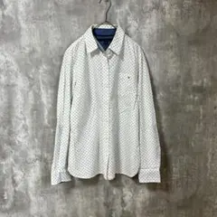 US古着 トミー TOMMY HILFIGER ドット柄シャツ XS