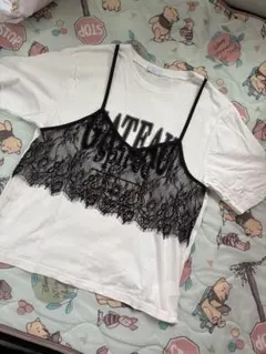 レースキャミ風Tシャツ